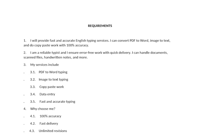 typing and pdf to word